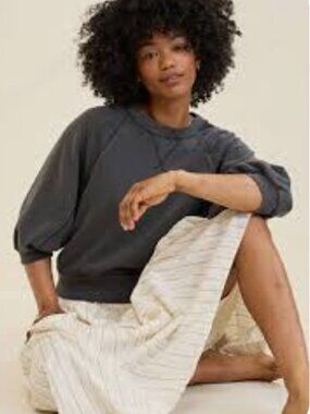 NWOT Aerie Femme Sweatshirt In Smoked Gray